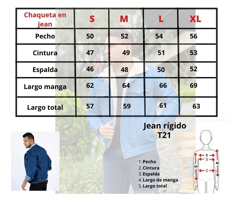 Chaqueta caballero en Jean ovejera 2