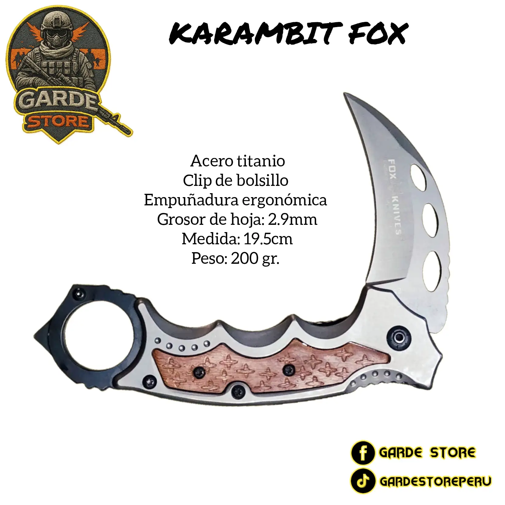 KARAMBIT FOX TITANIO