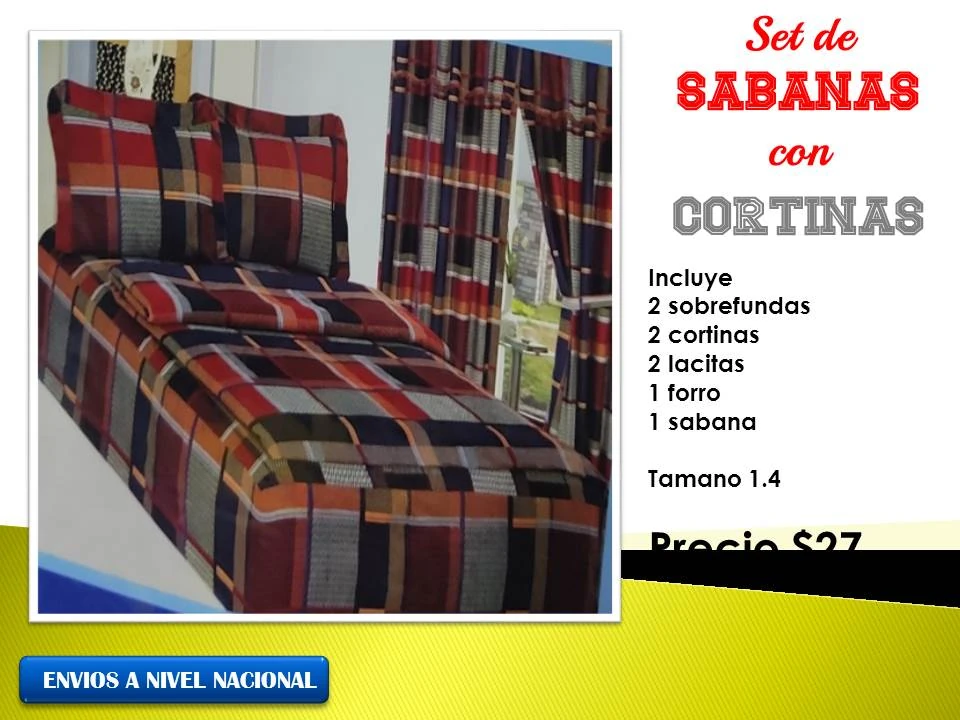 Set de sabans con cortina 