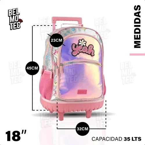 MOCHILA CON CARRO ESCOLAR TRENDY 2
