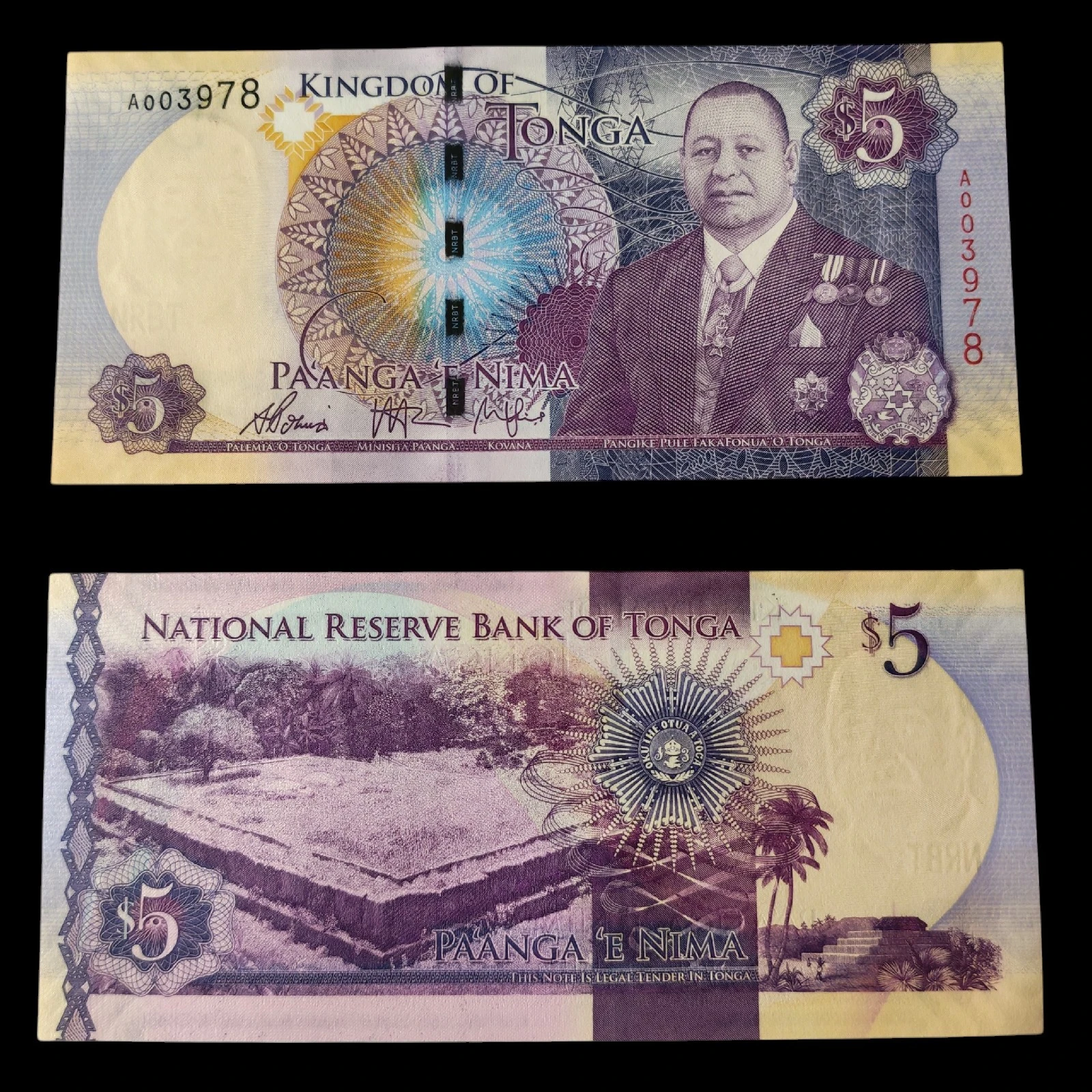 ° Tonga 5 Pa'anga UNC
