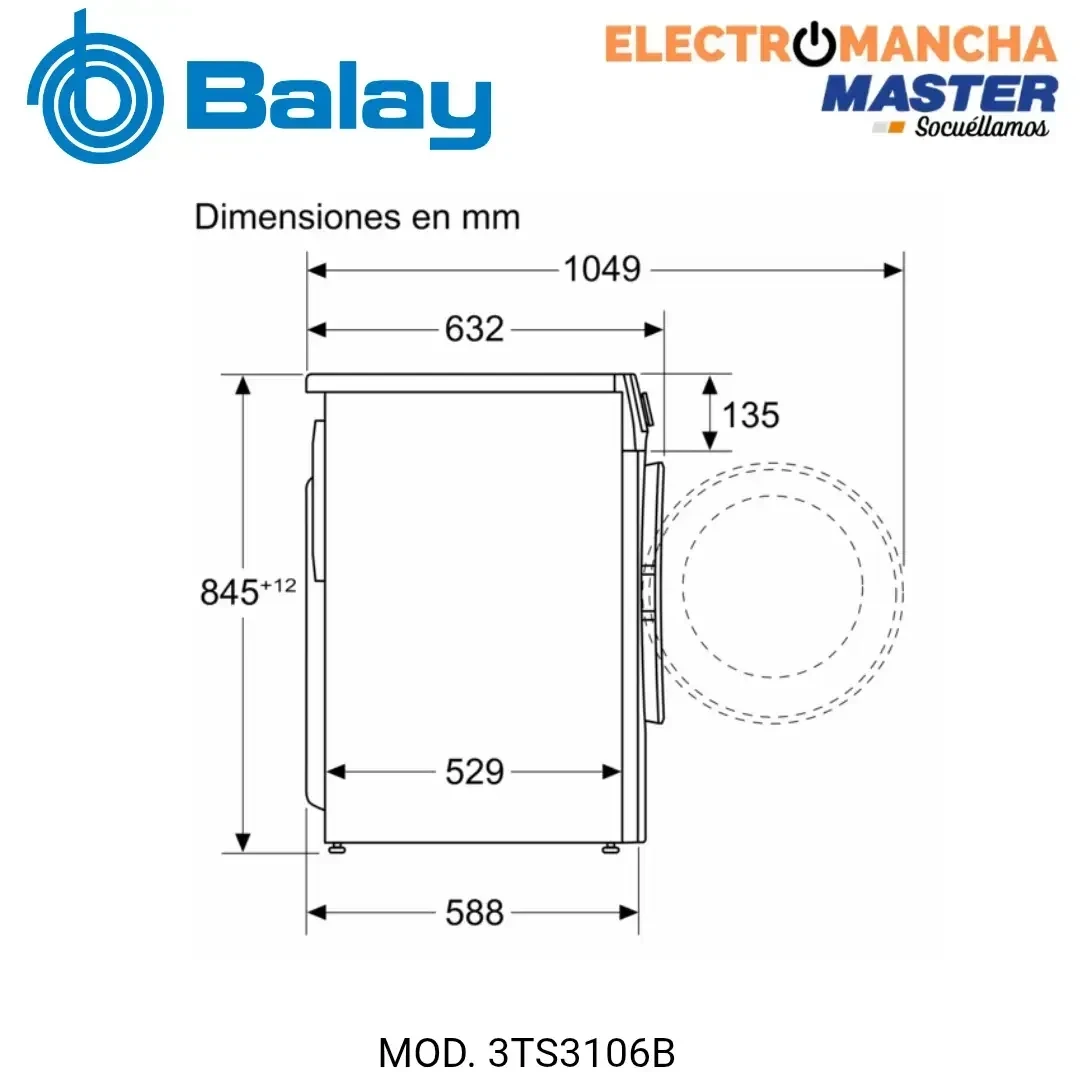 LAVADORA BALAY 3TS3106B 10 KILOS  2