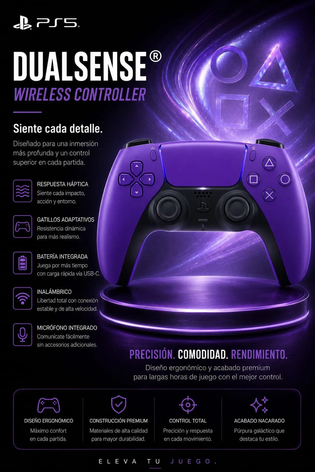 JOYSTICK PLAYSTATION 5 DUALSENSE GALACTIC PURPLE