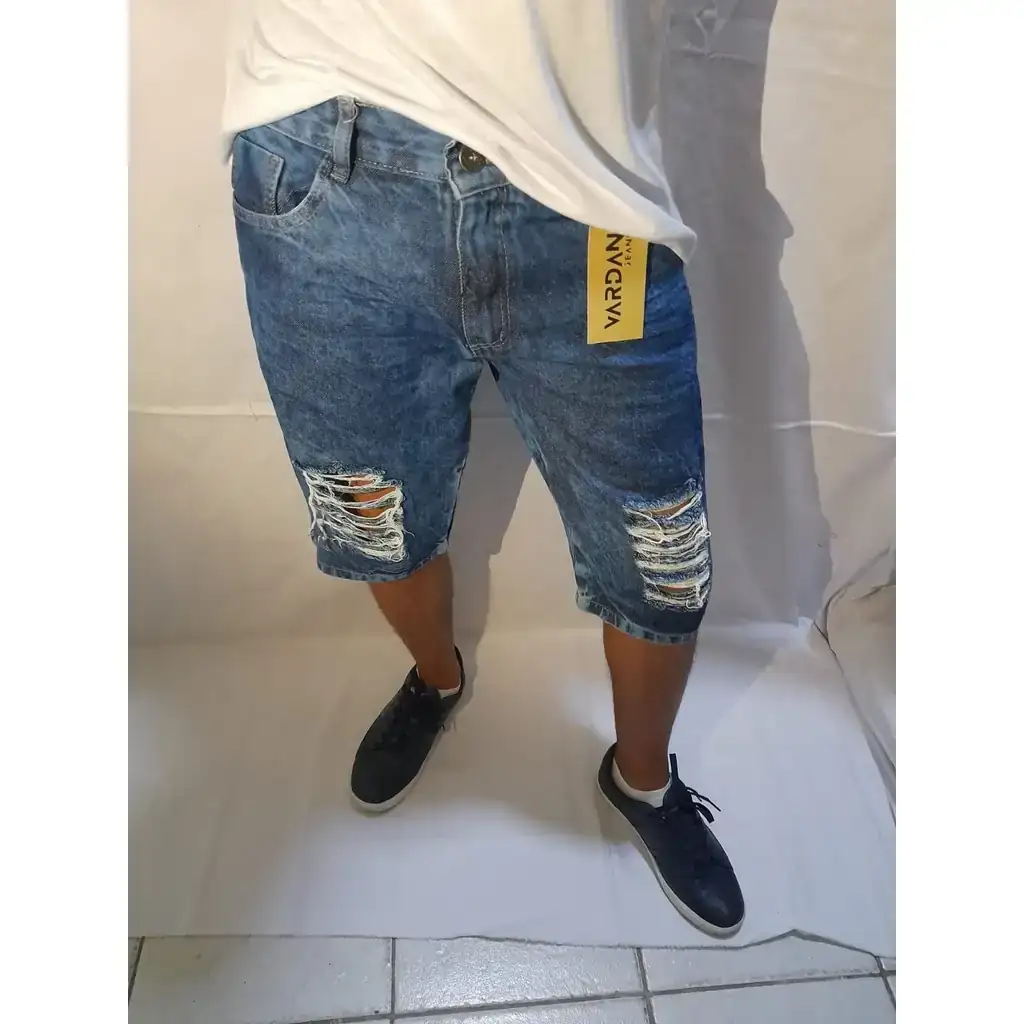 Bermuda Jeans Algodão