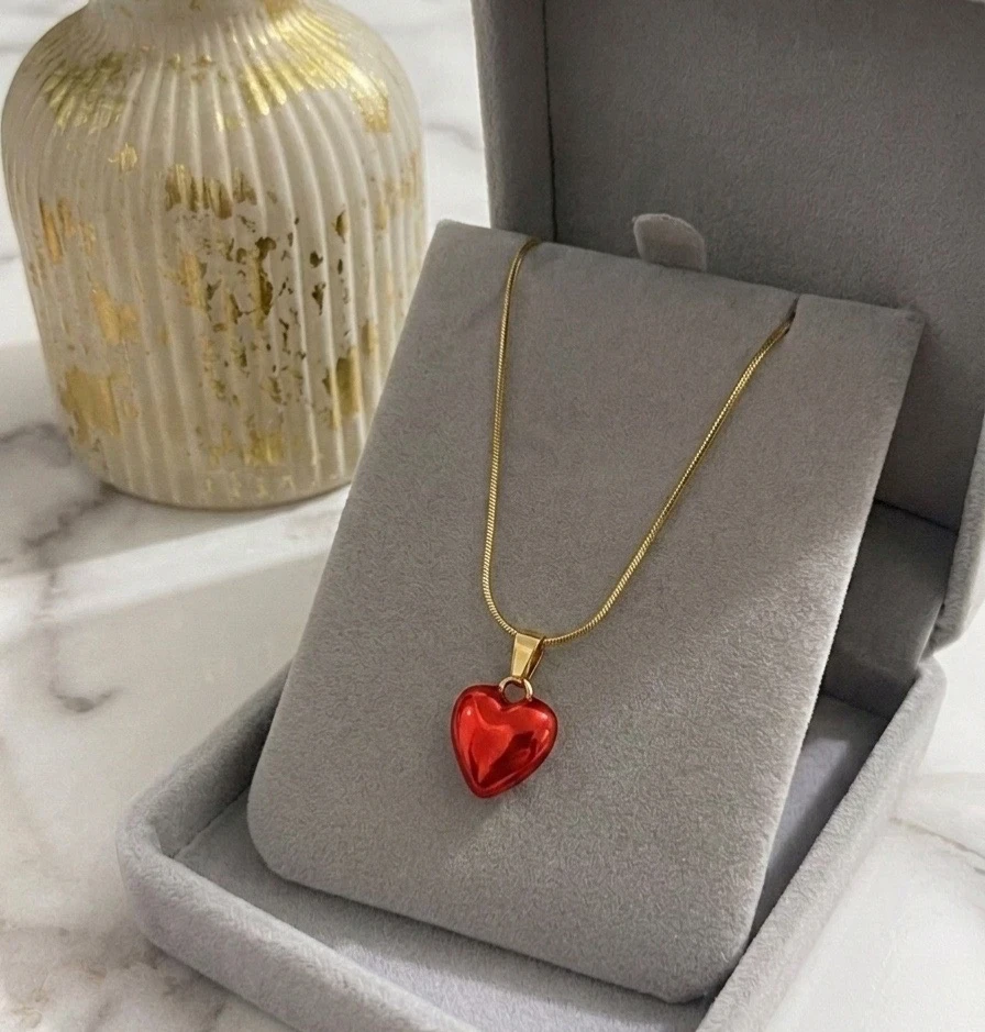 CADENA CORAZON ROJO