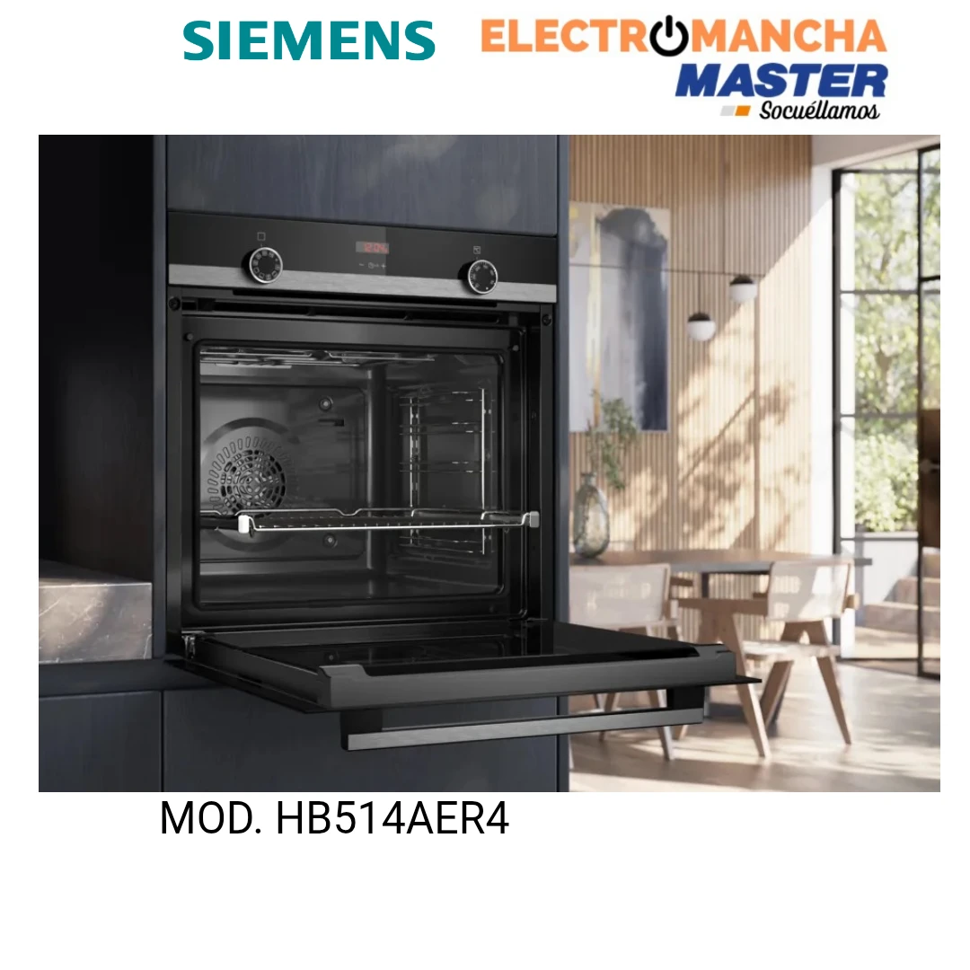 HORNO SIEMENS HB514AER4 MULTIFUNCION CRISTAL NEGRO A+ 4