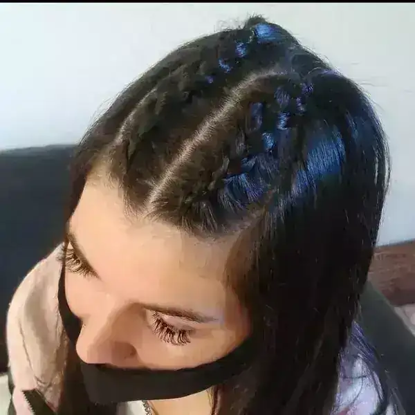 Dos trenzas frontales