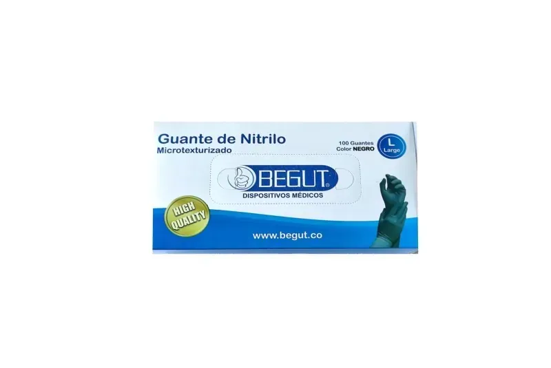 GUANTE NITRILO NEGRO L X 50 BEGUT
