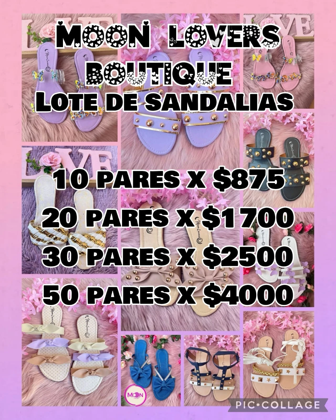 LOTE 20 SANDALIAS SURTIDAS ECONÓMICA 