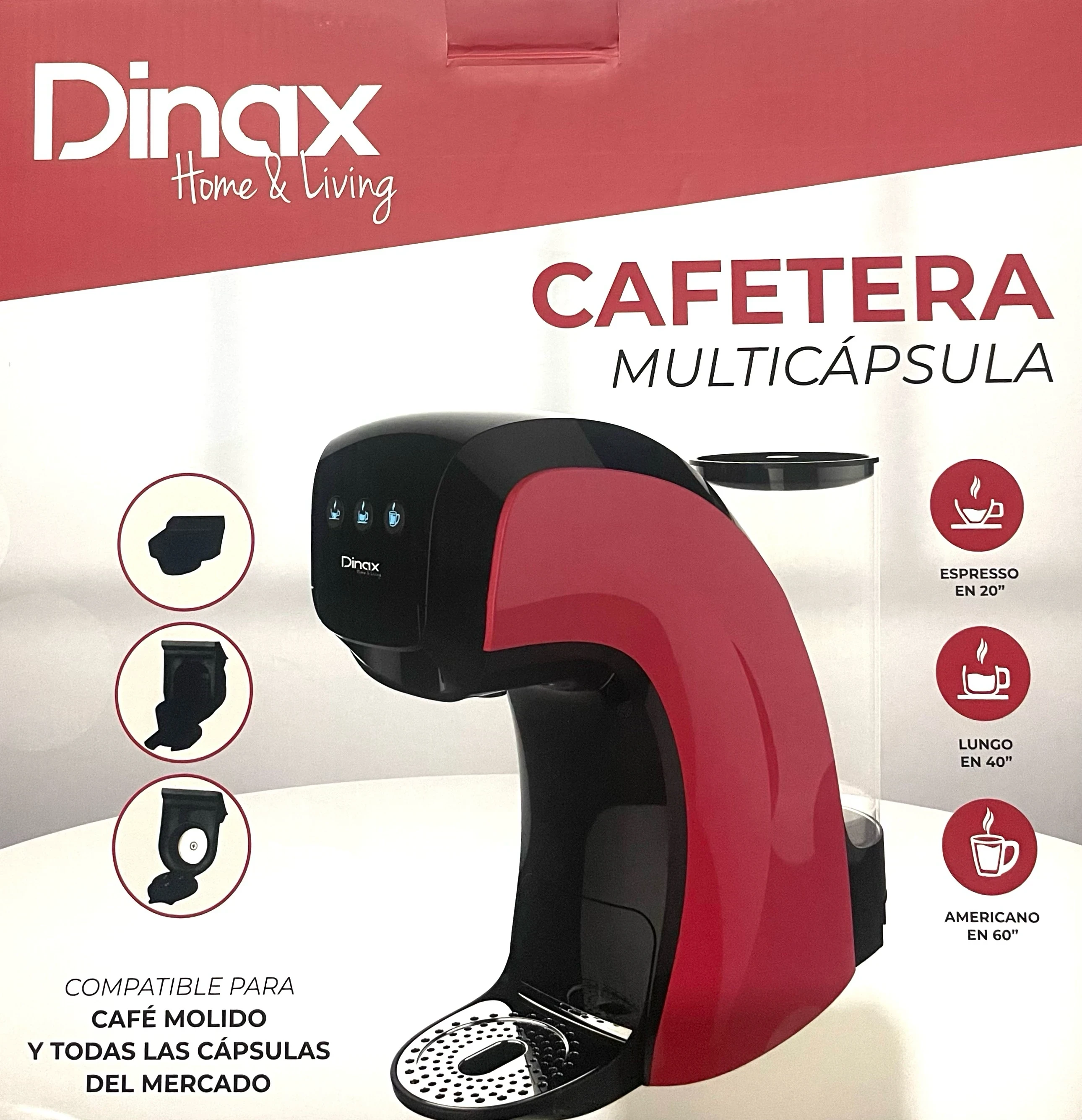 CAFETERA DINAX EXPRESSO SEMI AUTOMÁTICA 1200w  