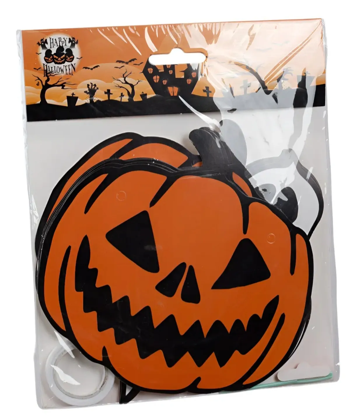 Guirnalda/banderin Halloween calabaza/fantasma 13 pcs 4
