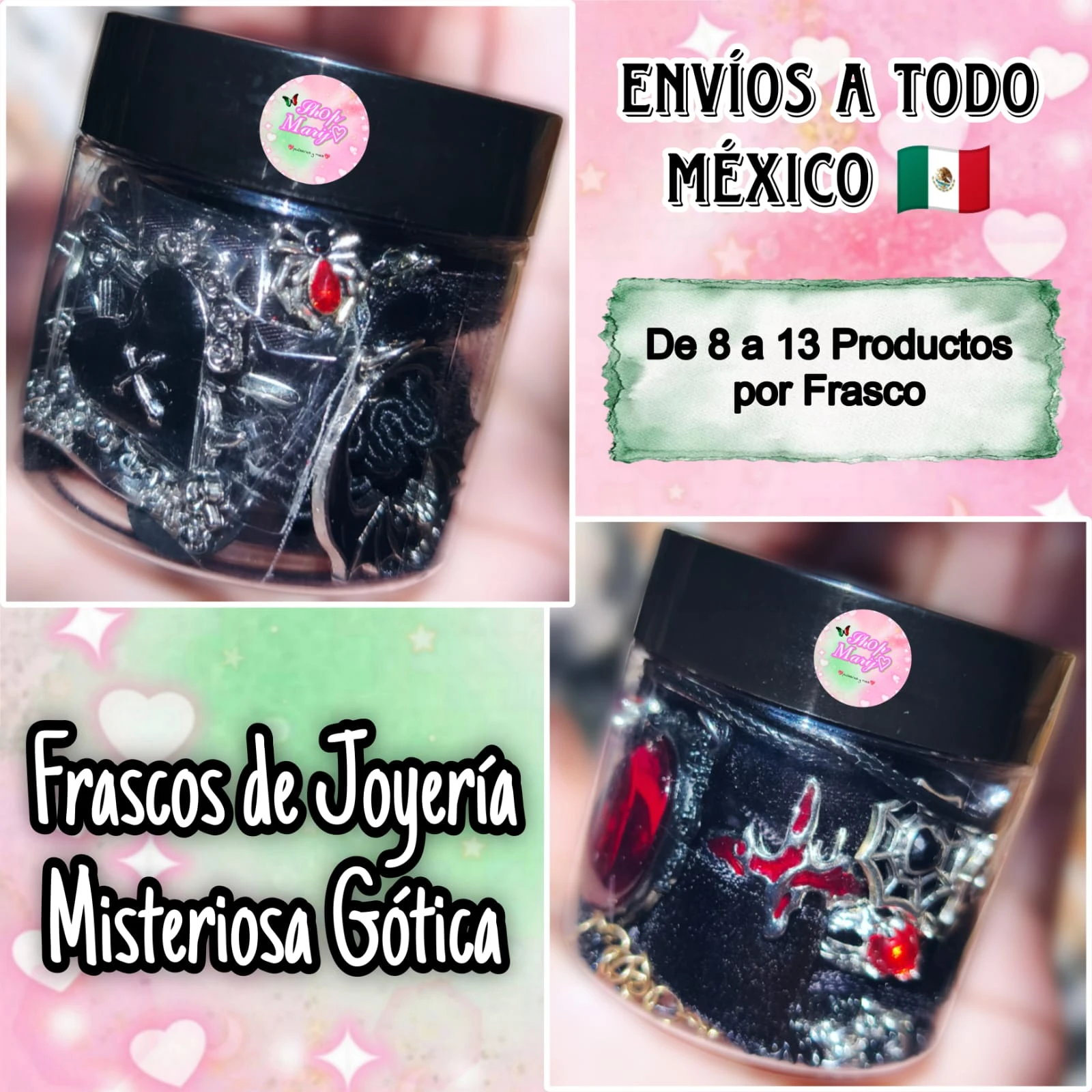 Mini Frasco Joyería Misteriosa Gótica