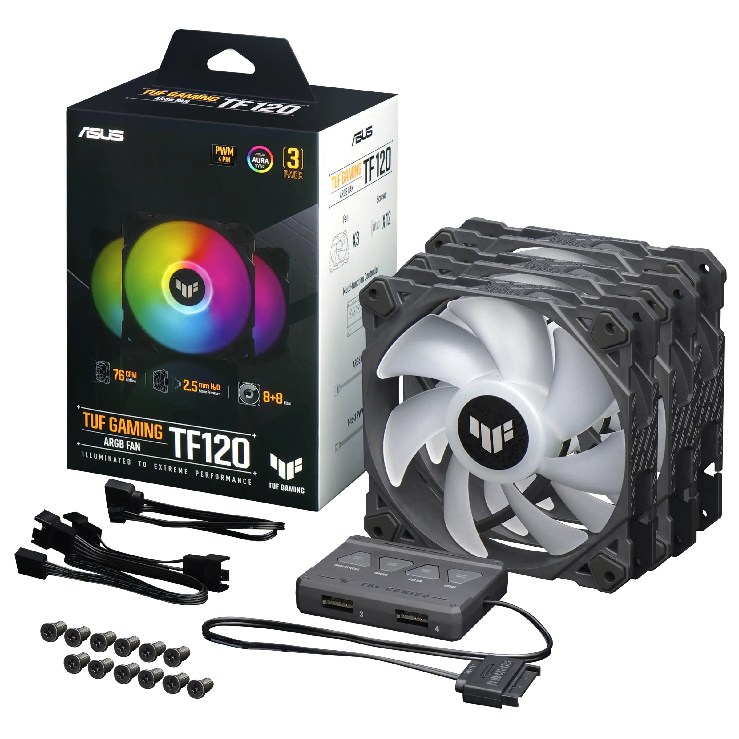 Kit x3 Asus tuf gaming TF120 ARGB 