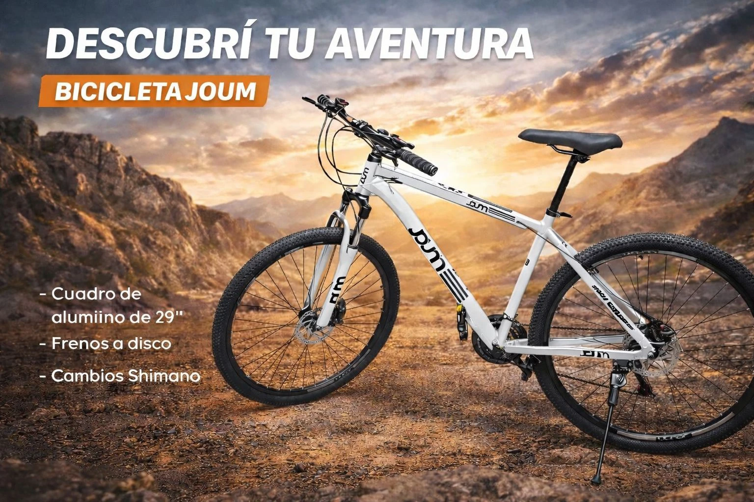 BICICLETA JOUM BLANCA TALLE M BLANCA ROD 29 ALUMINIO