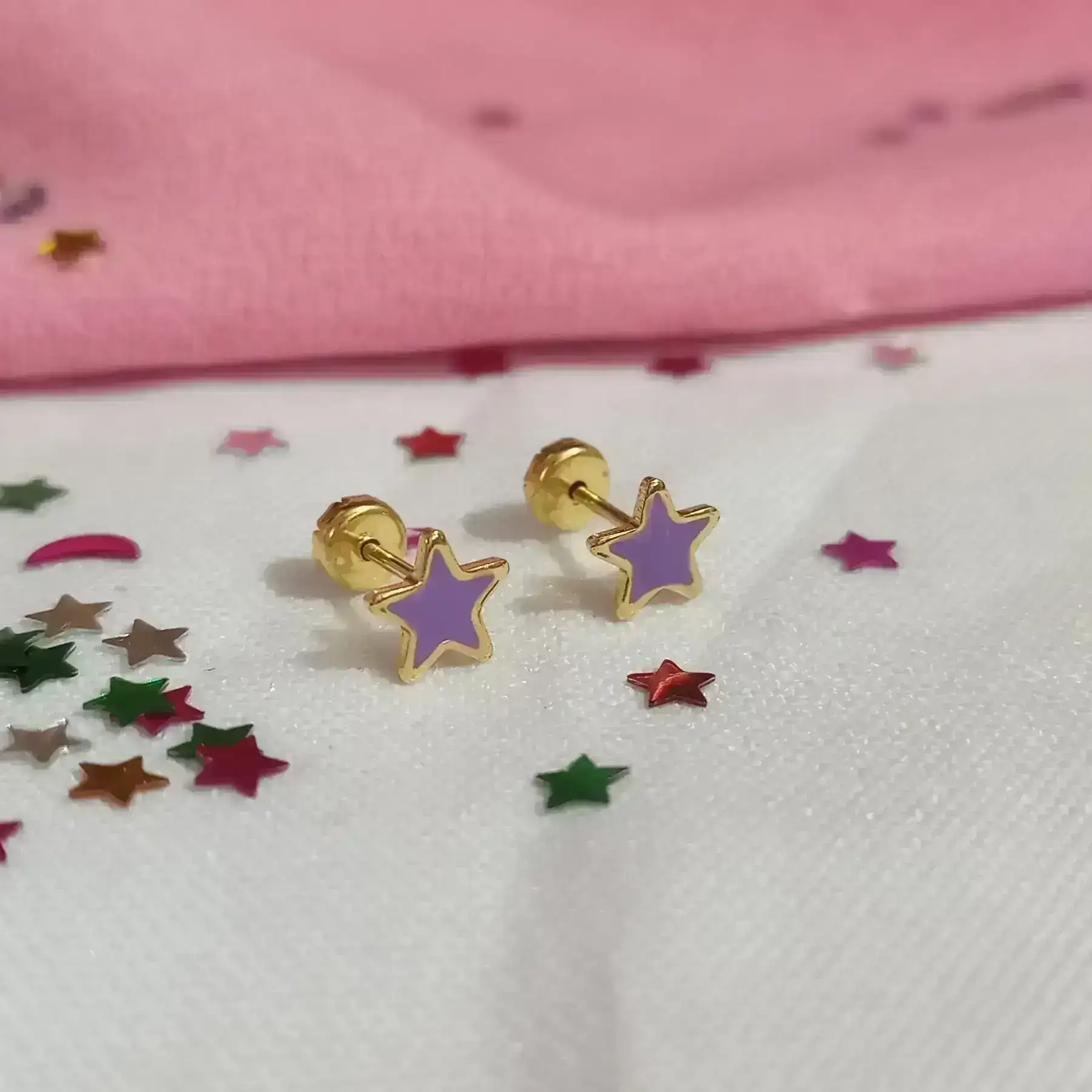 Estrella esmaltada violeta 2