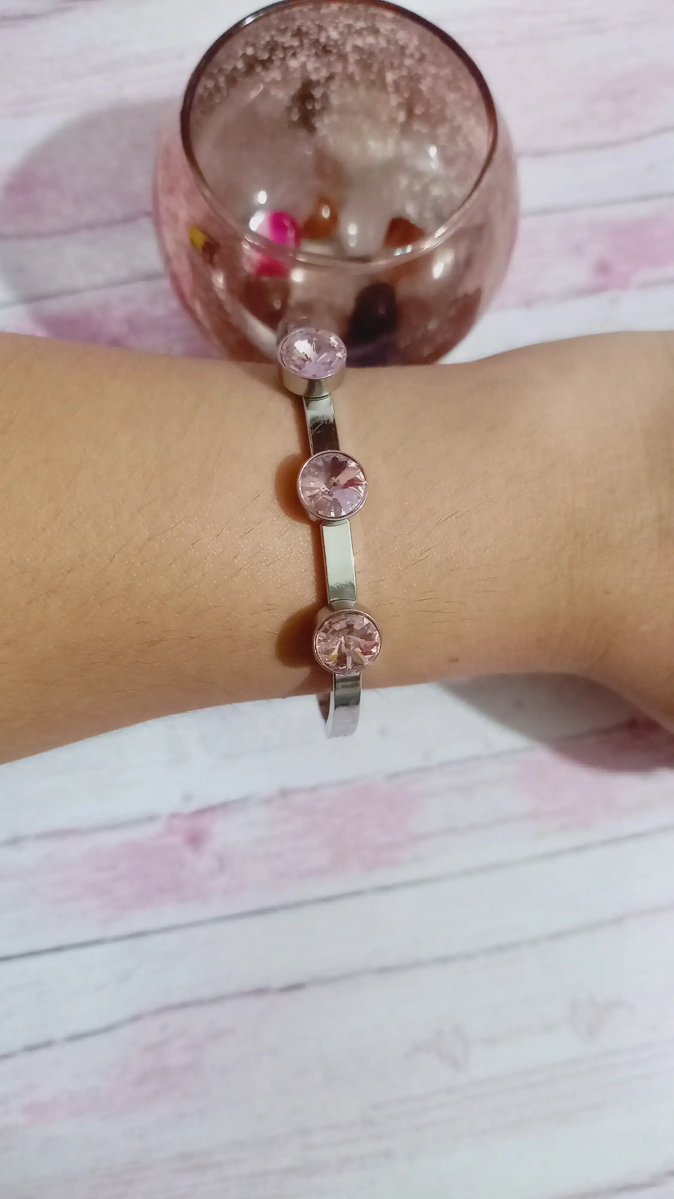ESCLAVA BISAGRA CON STRASS ROSA!!! DIVINA