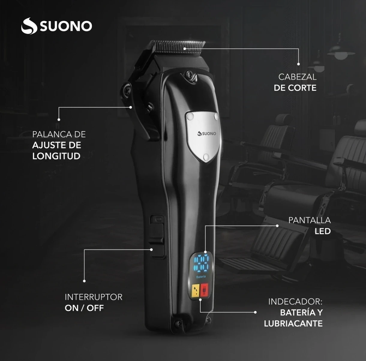 CORTADORA SUONO PROFESIONAL HAIR CLIPPER 2