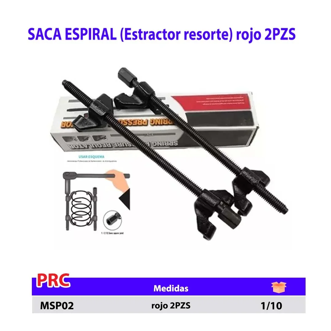 SACA ESPIRAL (Estractor resorte) rojo 2PZS