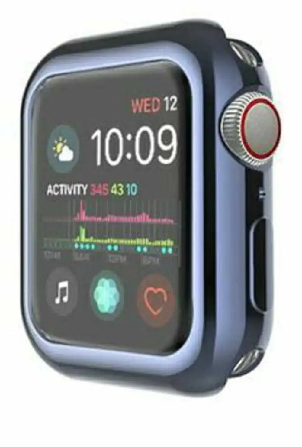 Protector en Silicona Metalizado para Smartwatch 42-44 mm Azul