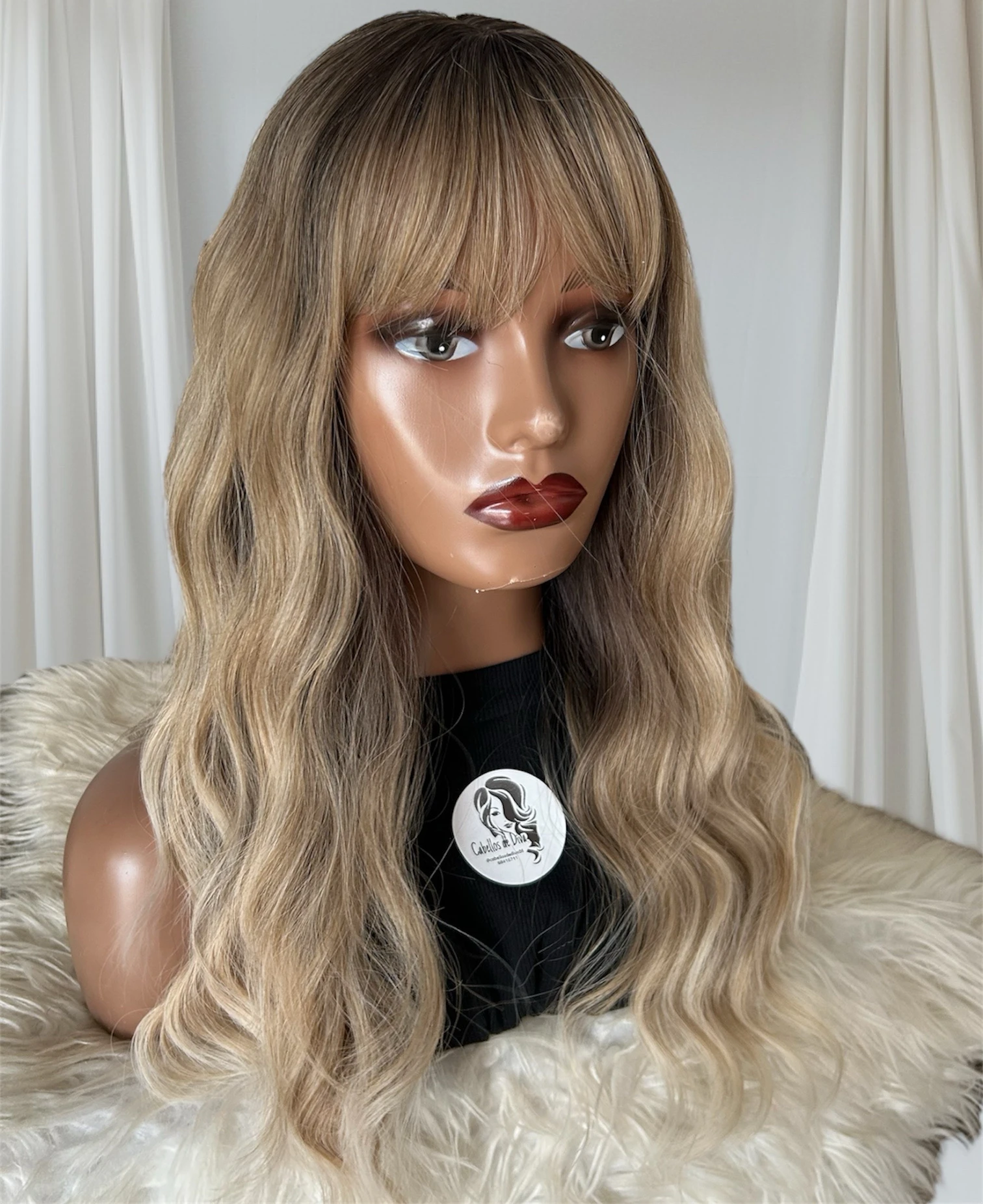 Peluca semi 20” con flequillo  3