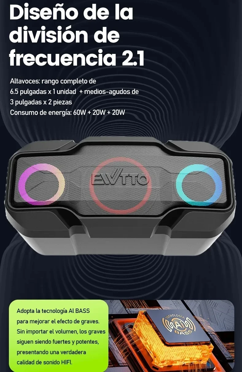 Altavoz Inalámbrico Bluetooth EWTTO EW-P526MBC | Electrónica Joma 2