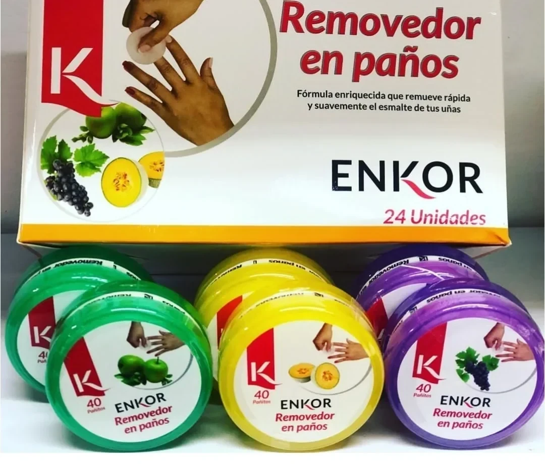 enkor removedor de esmalte en pañitos 
