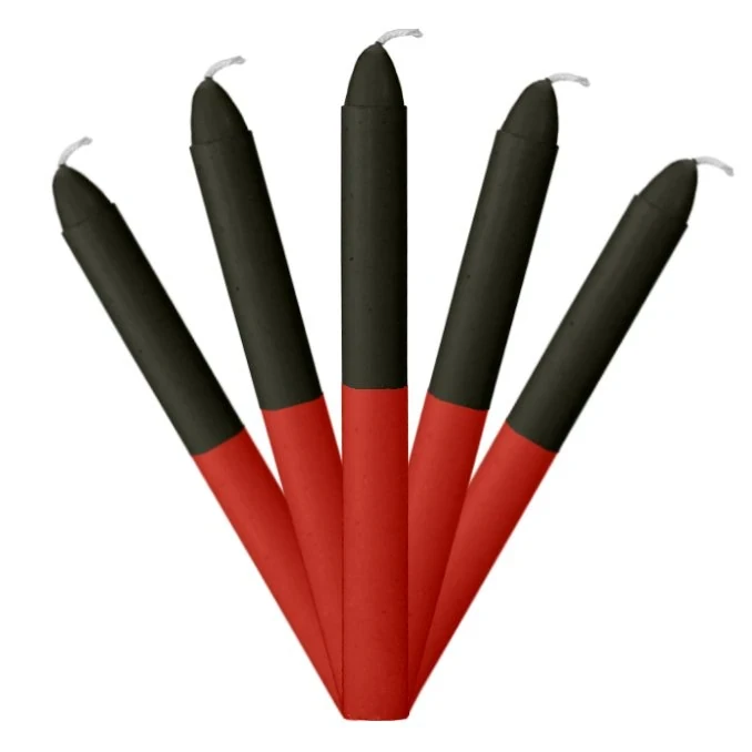 Vela Combinada Negro Rojo 