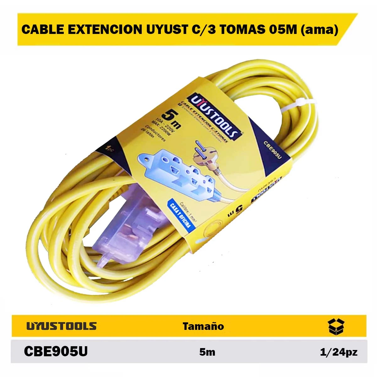 CABLE EXTENCION UYUST C/3 TOMAS 05M (ama)