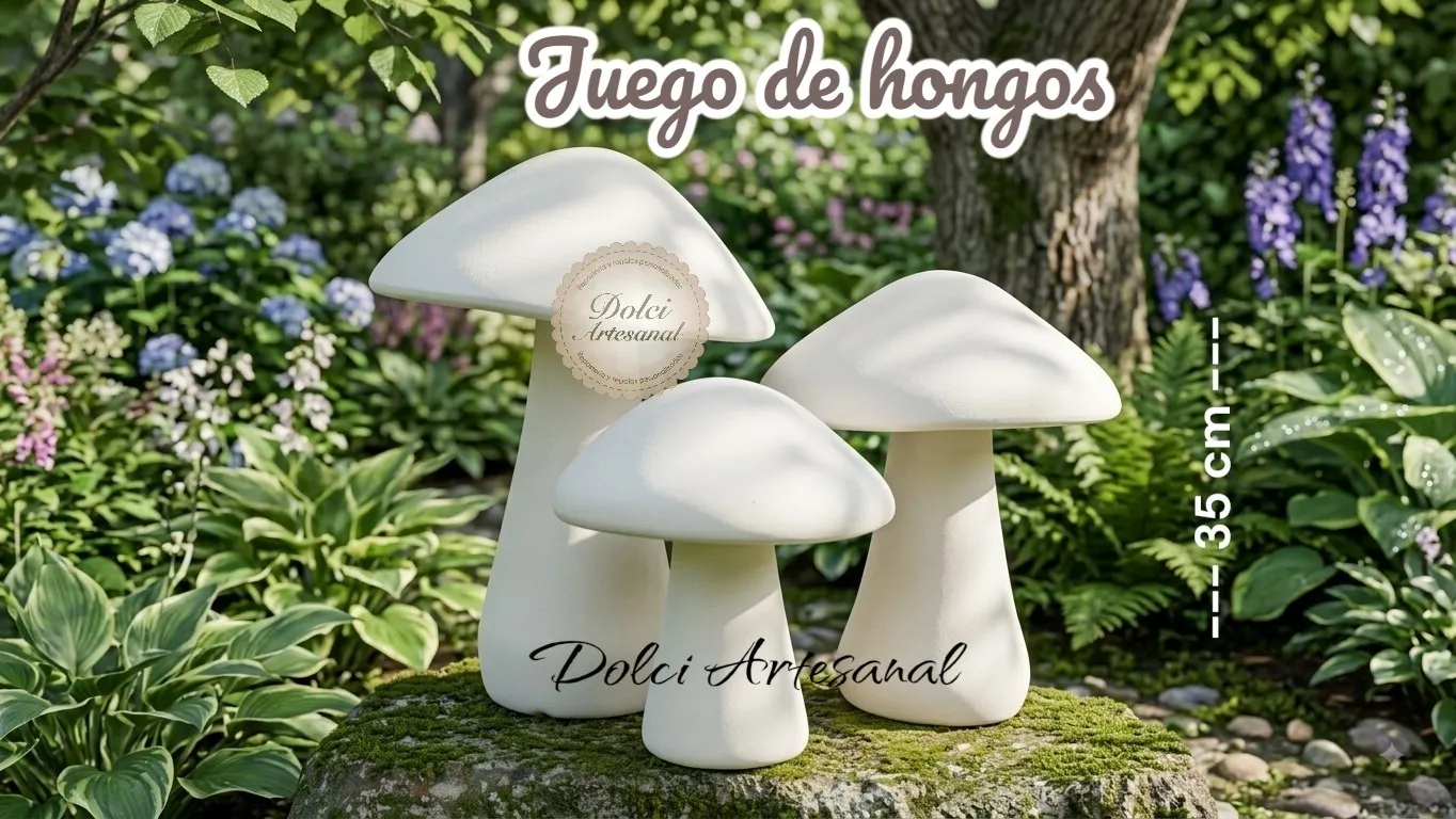 Juego de hongos jumbo decorativos 