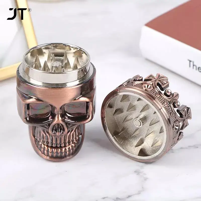 Molinillo de especias clásico King Skull de 3 capas.