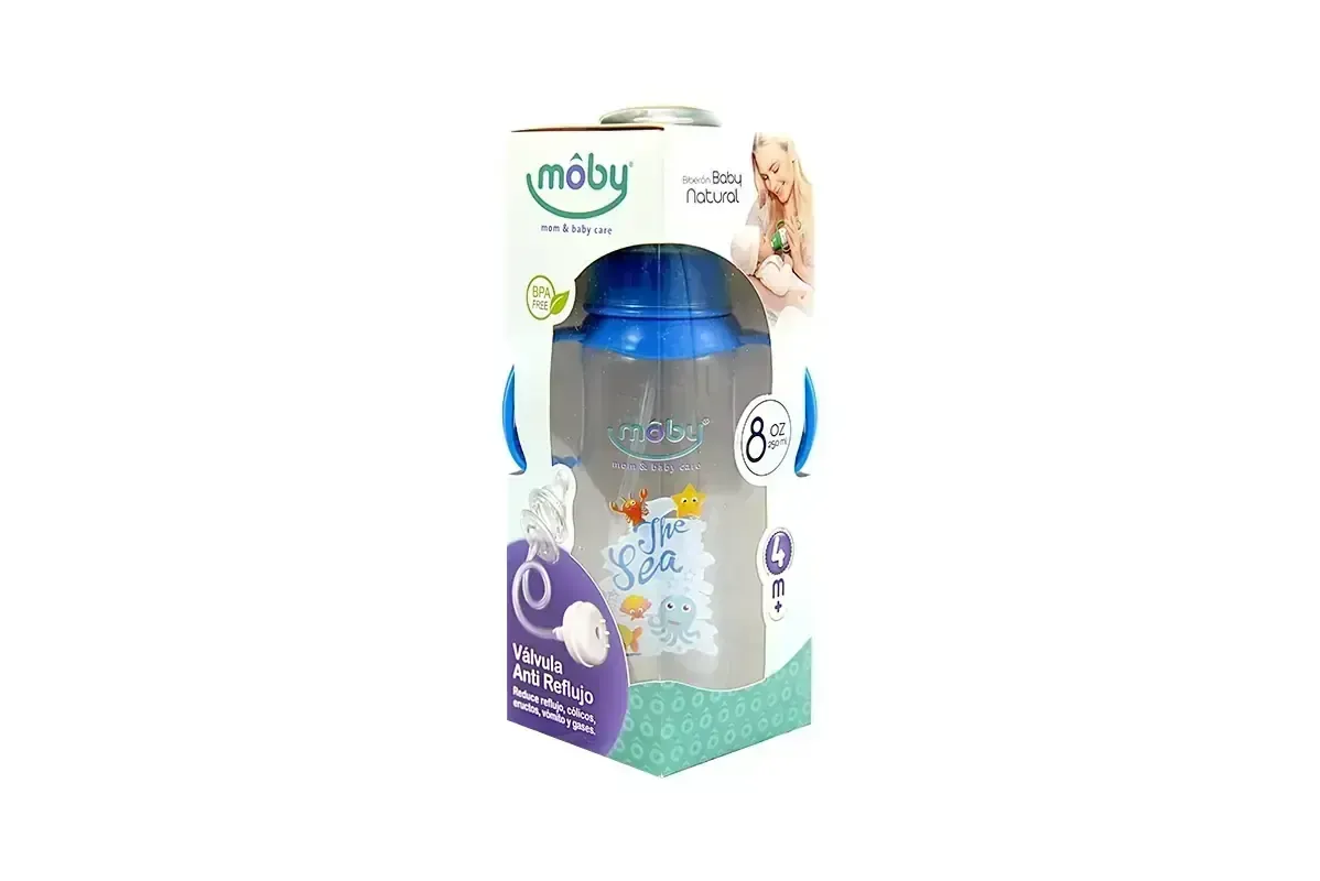 BIBERON ANTIREFLUJO NATURAL MOBY