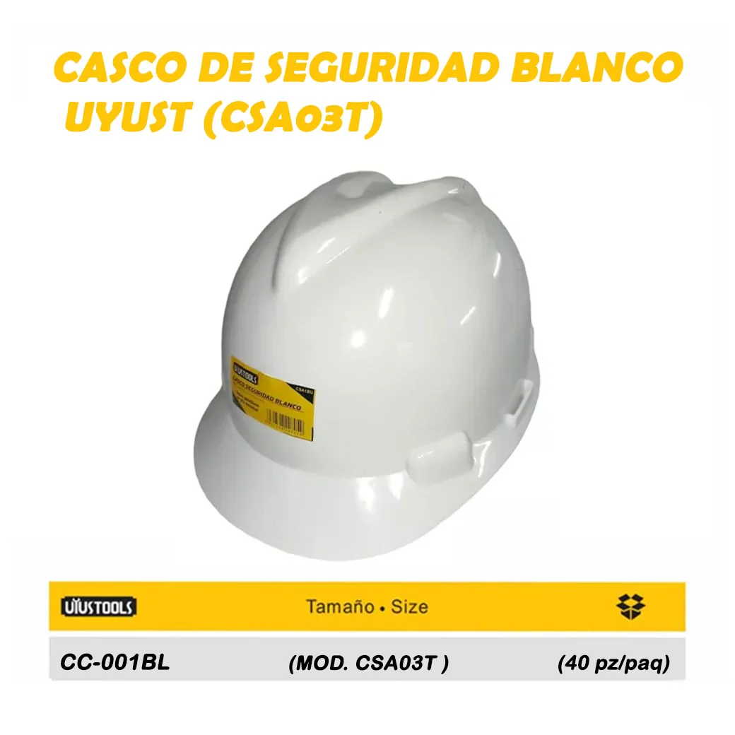CASCO DE SEGURIDAD BLANCO UYUST (CSA03T) 