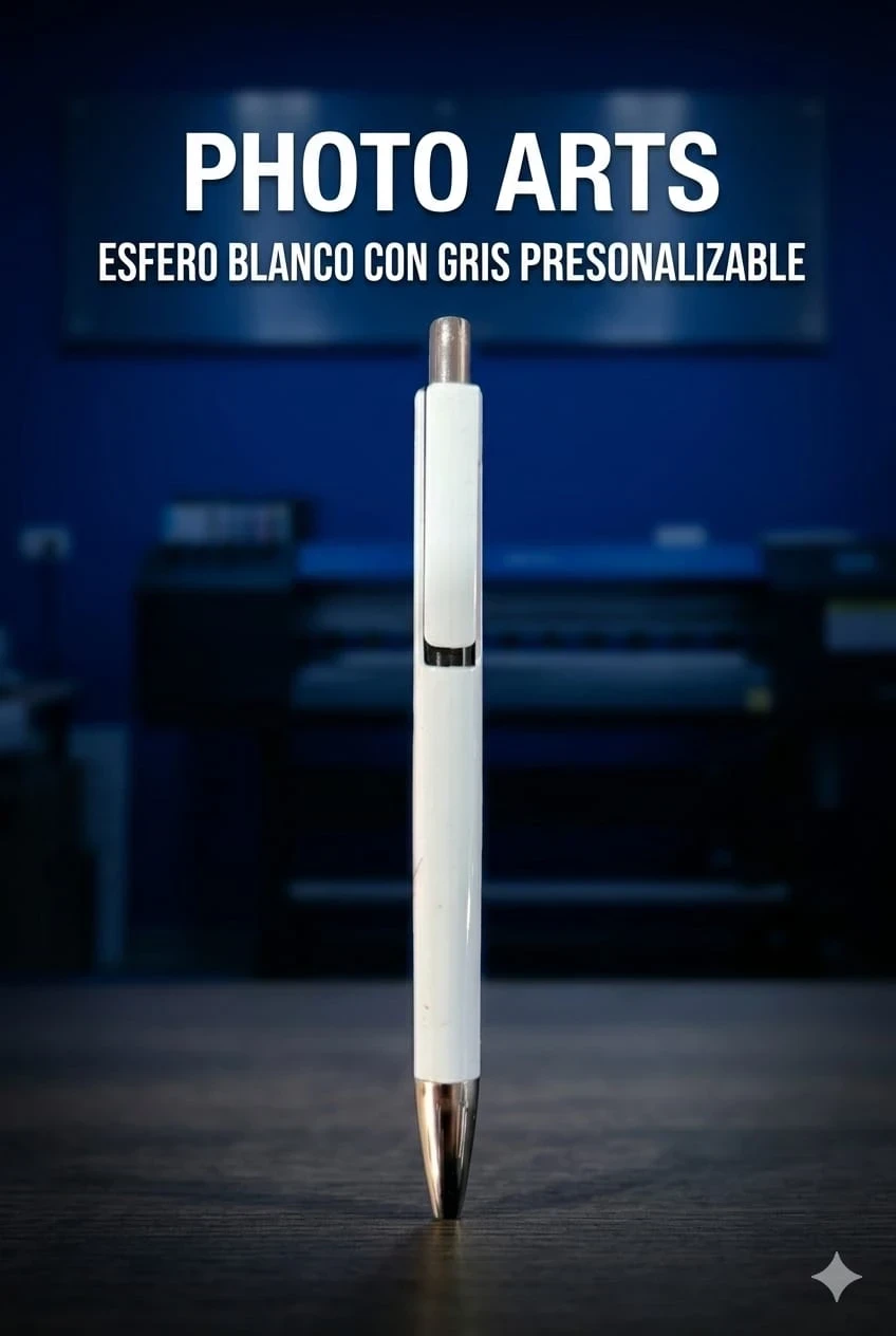 Esfero Personalizable Blanco Gris