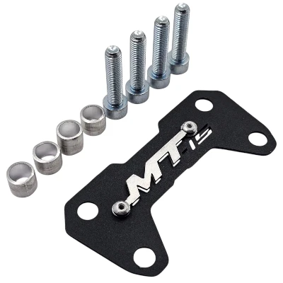 MT 15 / P. Acutrax Manubrio acero negro logo 3d cromado ML