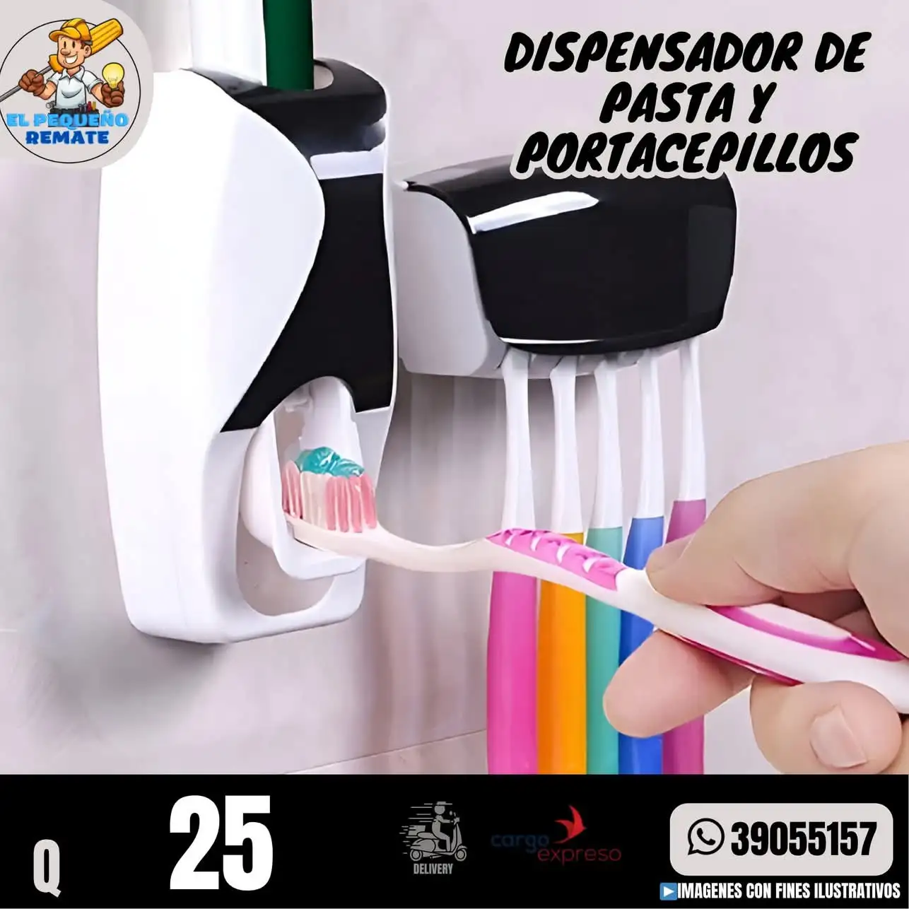 DISPENSADOR DE PASTA Y PORTACEPILLOS  2