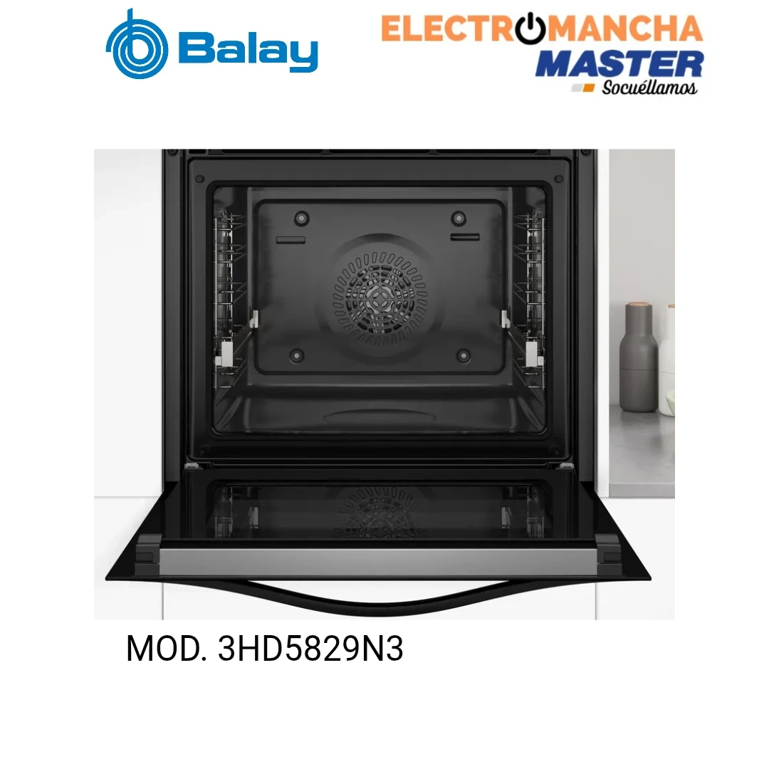 HORNO CON VAPOR BALAY 3HD5829N3 PIROLITICO CRISTAL NEGRO 3