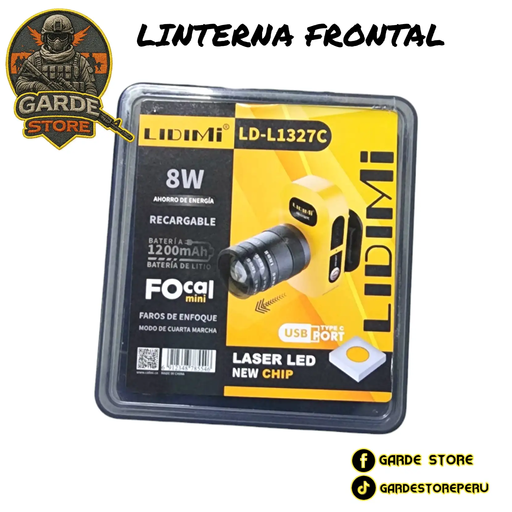 LINTERNA FRONTAL 8W 4