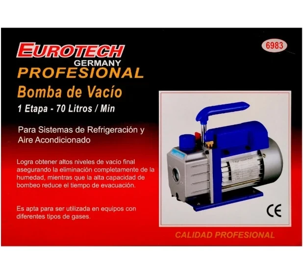 BOMBA DE VACIO EUROTECH - 1 ETAPA / 70 LT