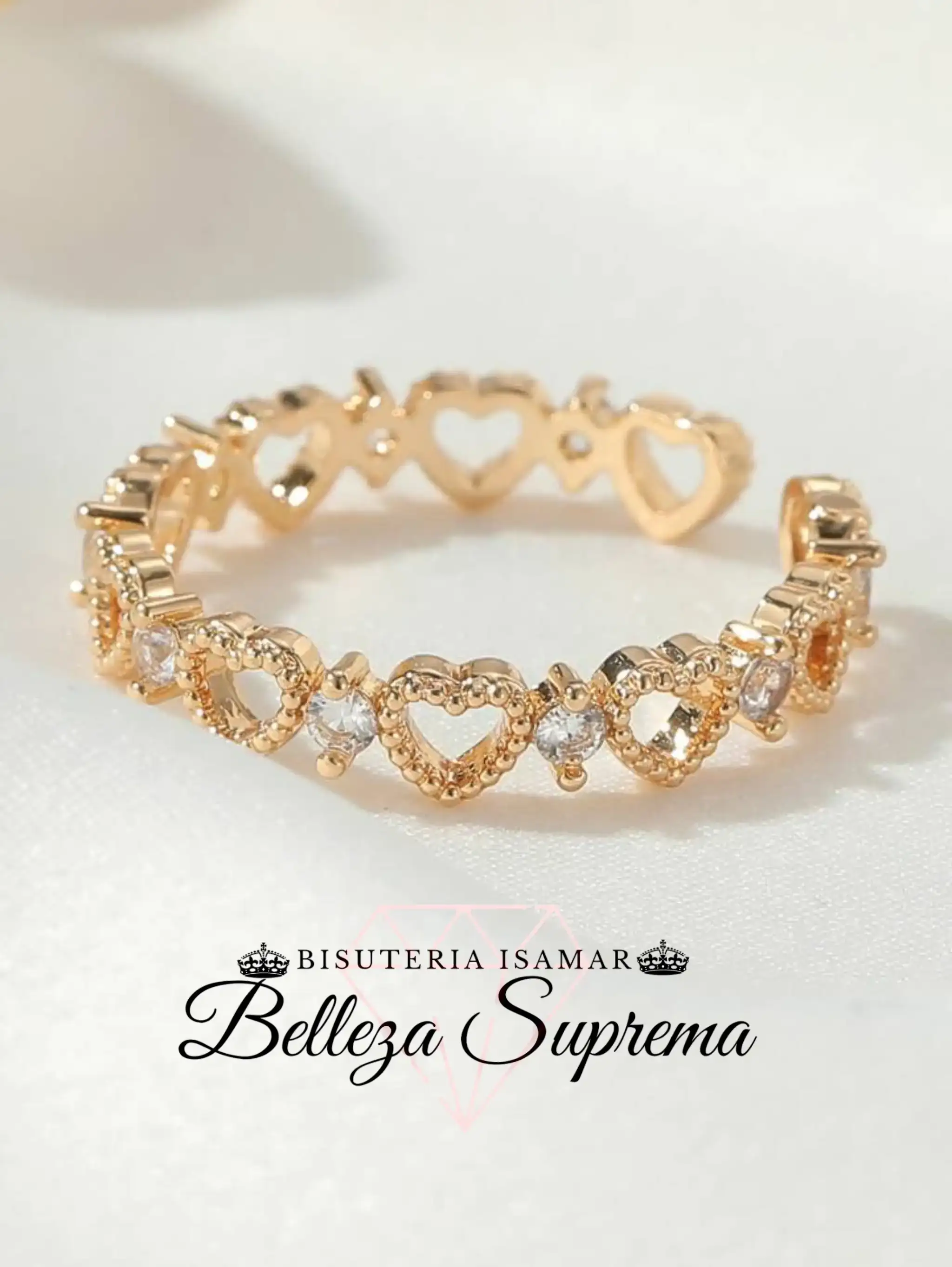 ANILLO DE PROMESA CALADO DE CORAZÓN 