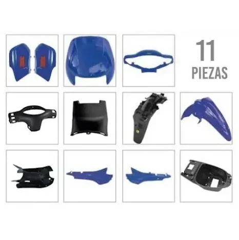 KIT PLASTICO SMASH 110 AZU/NEG 11PCS. [VC] -45796
