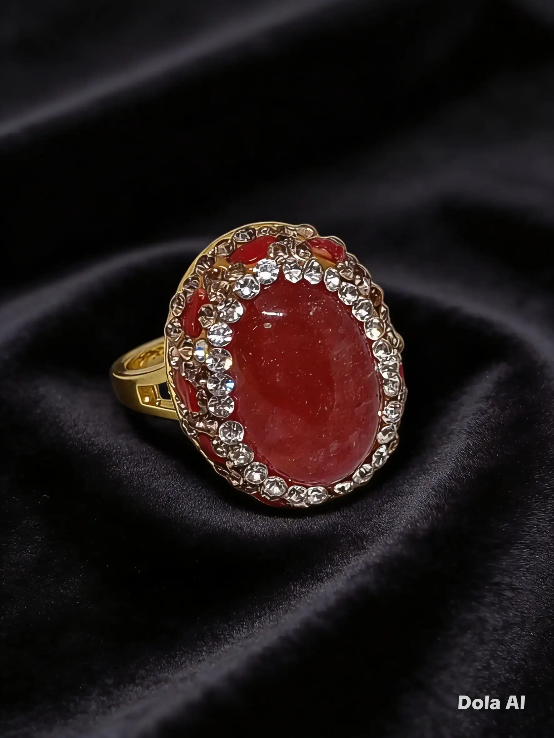 Anillo cuarzo sandía 