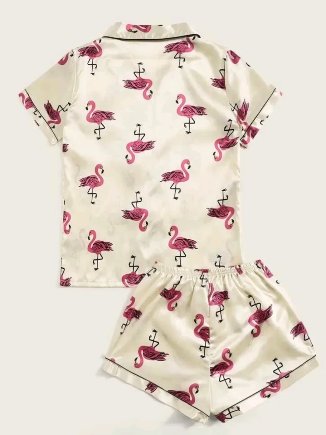 Pijama satén flamenco, talla M 2