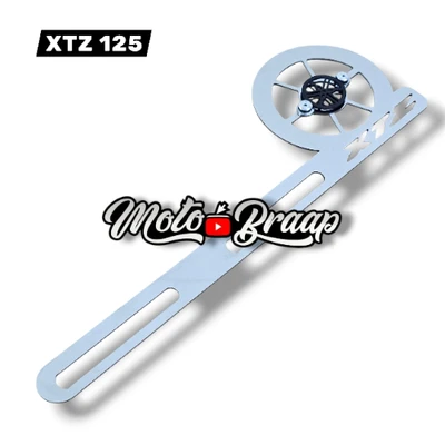 AC Xtz 125 / 250 Resonador exosto acero cromado logo 3d negro ML