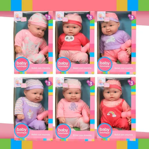Baby Boutique Muñeco Tamaño Real Bebe Con Mamila Biberon
