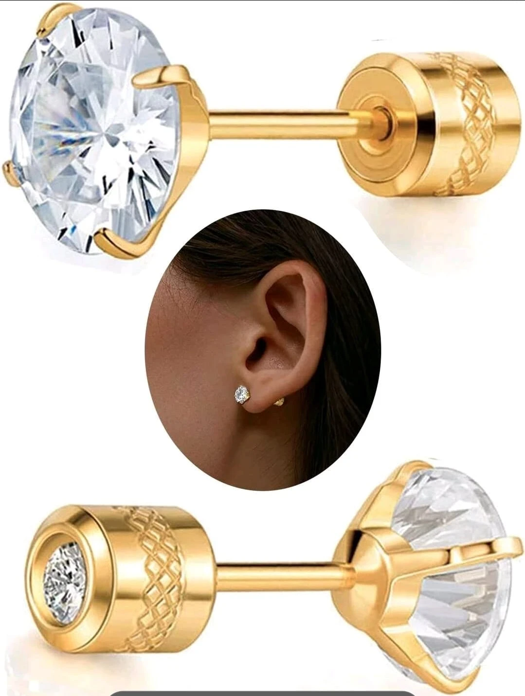 Pendientes en baño de oro 