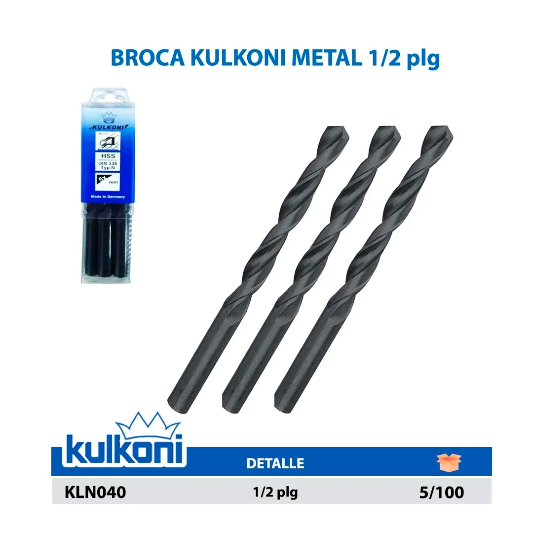 BROCA KULKONI METAL 1/2"