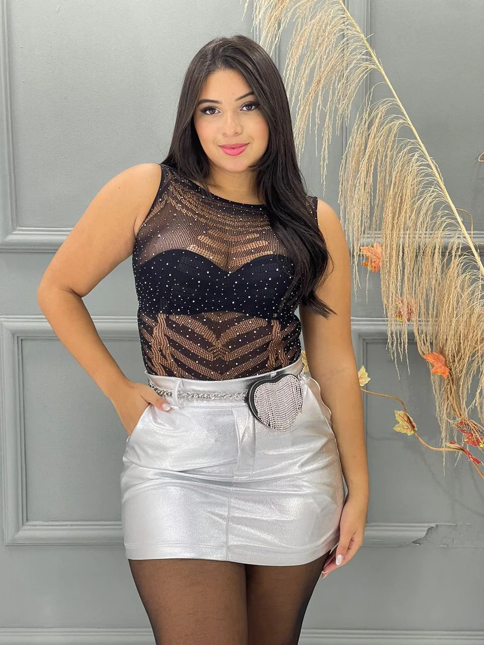 Body REGATA  tule brilho Exlusiva 