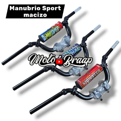 MANUBRIO SPORT MACIZO NEGRO CON BASES Y PUFF ( UNIDAD )1 manubrio + 1 puff + par de bases Bws 125 / nkd 125 / boxer