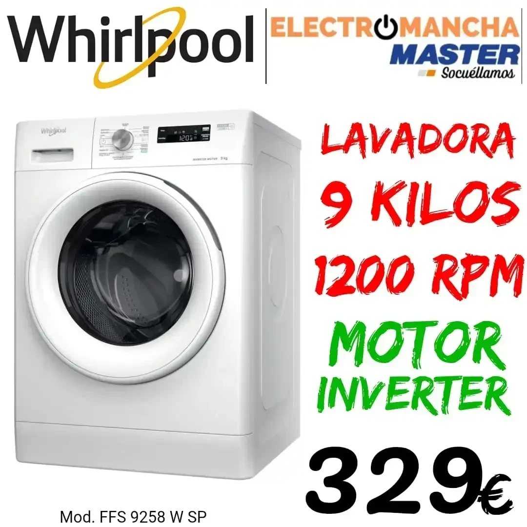 LAVADORA  WHIRLPOOL MOD. FFS9258 W SP 9 KILOE B
