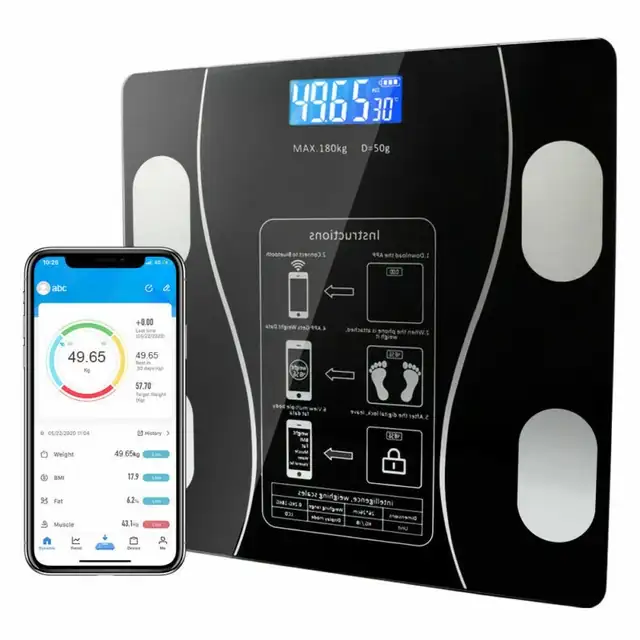 BALANZA BÁSCULA PERSONAL DIGITAL BLUETOOTH 